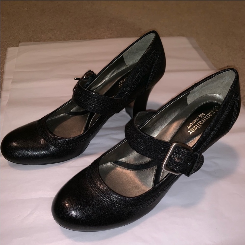 Naturalizer Black Heels with Buckle